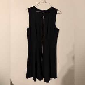 Ann Taylor Black front zip Dress